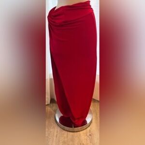 Chic Red Maxi Skirt